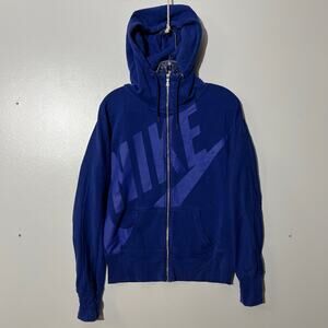 Vintage‎ Y2K Nike Purple Spell Out Full Zip Mock Neck Sweater Womans Size Medium